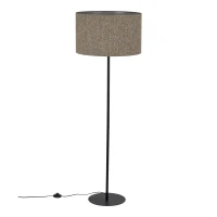 VELLUM floor lamp – black, textured multicolor fabric shade - Image 2