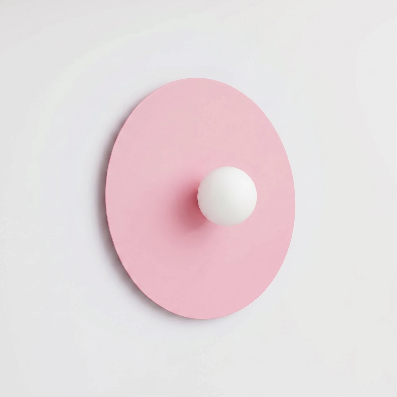 Wall lamp 50 cm – round, pink, with G9 glass shade
