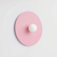 Wall lamp 50 cm – round, pink, with G9 glass shade - Image 3