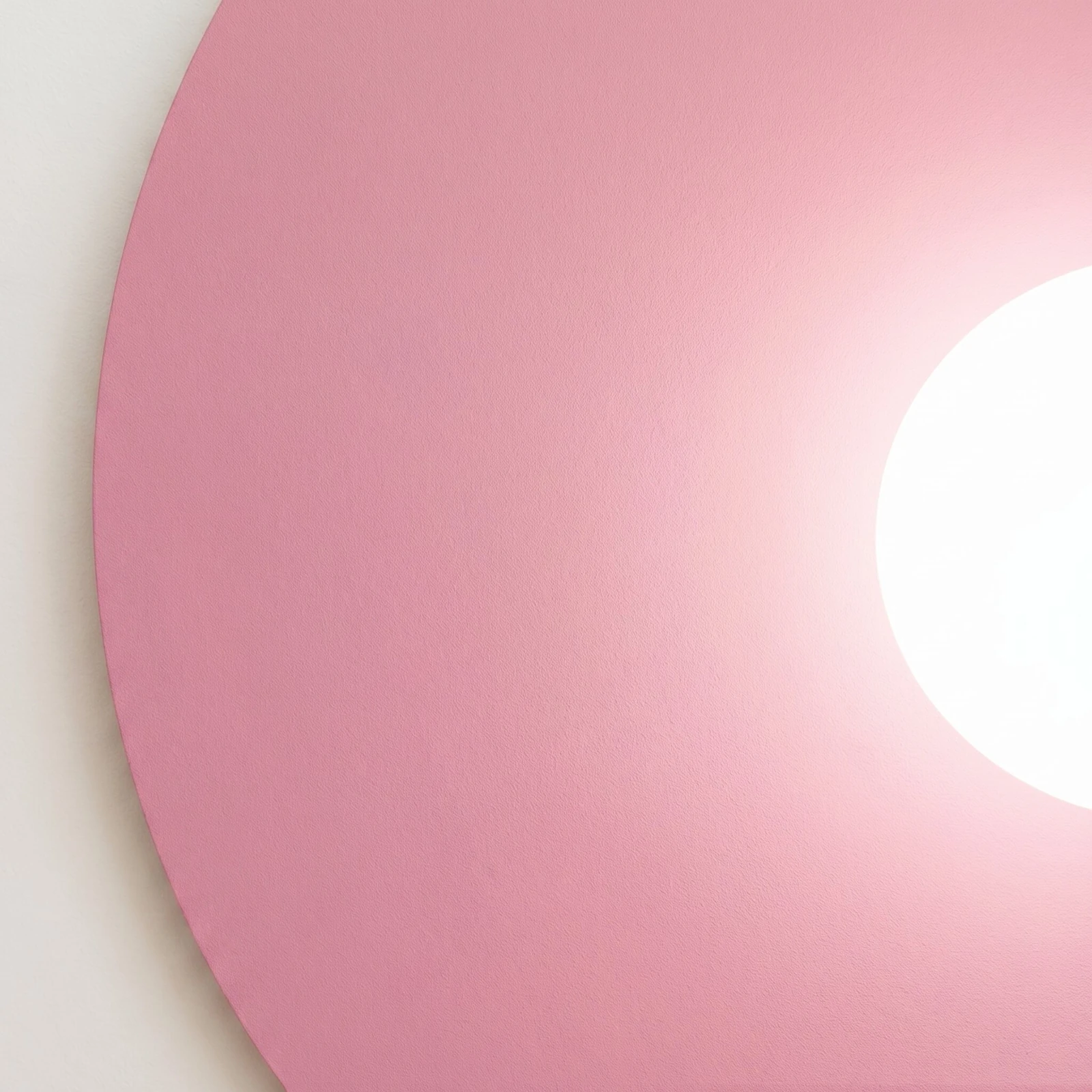 Wall lamp 50 cm – round, pink, with G9 glass shade