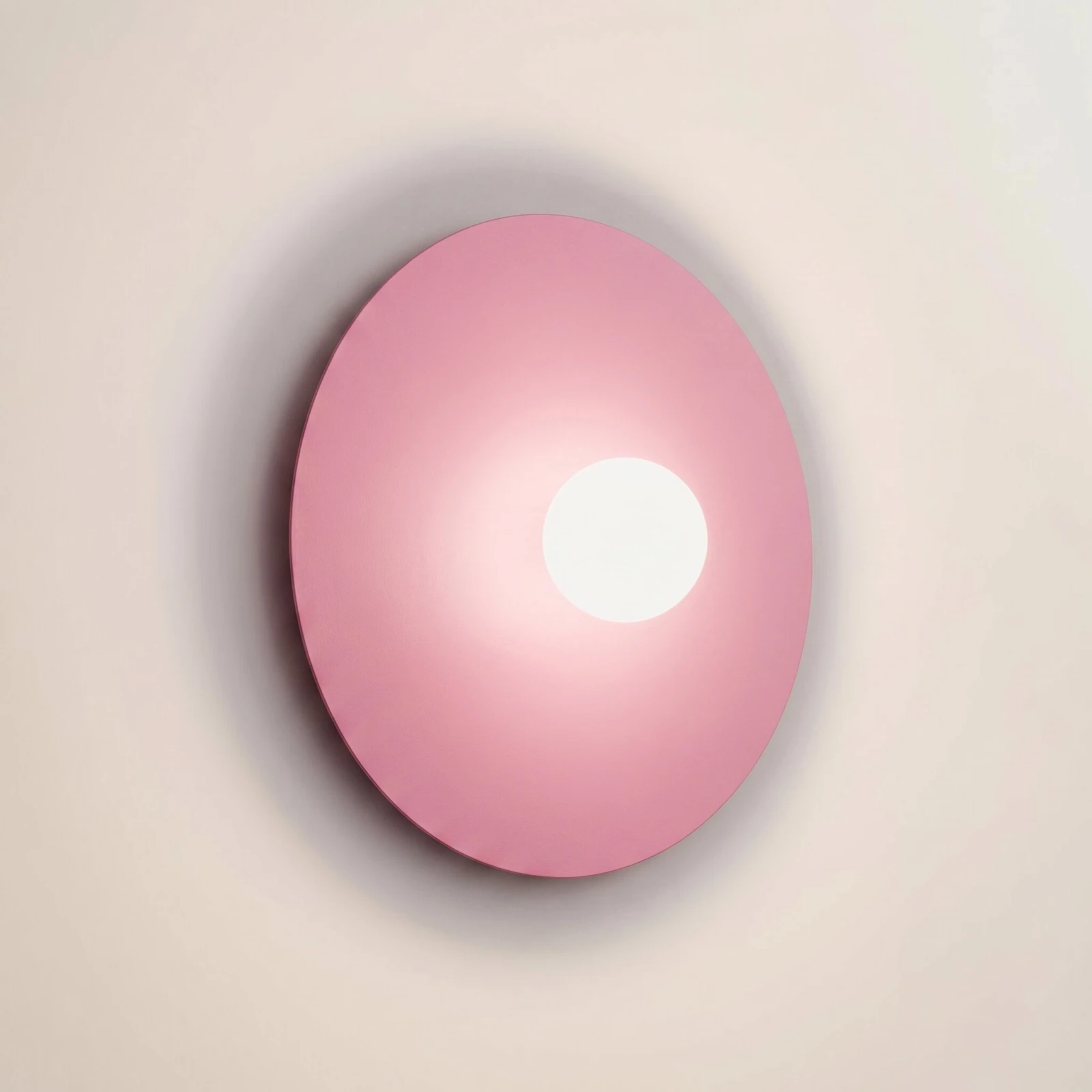 Wall lamp 50 cm – round, pink, with G9 glass shade