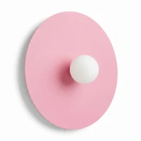 Wall lamp 50 cm – round, pink, with G9 glass shade - Image 2