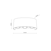 ARROW LED wall light 1 W, grey, six-point light, IP54 - Image 5