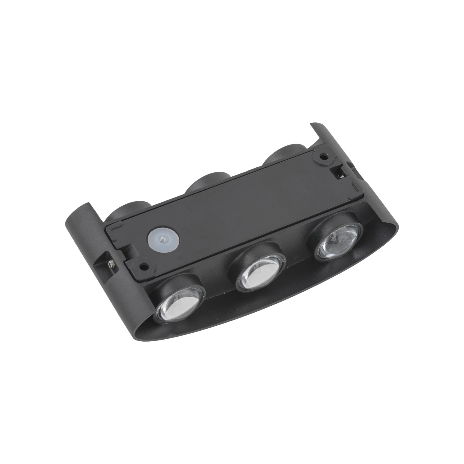 ARROW LED wall light 1 W, grey, six-point light, IP54