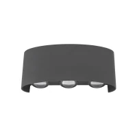 ARROW LED wall light 1 W, grey, six-point light, IP54 - Image 7