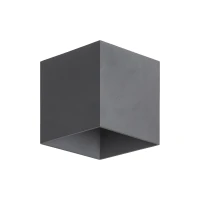 CUBE LED wall light 5 W, cube shape, anthracite, IP54 - Image 1