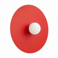 Sieninis šviestuvas 50 cm – apvalus, raudonas, su baltu gaubtu - Nuotrauka 2