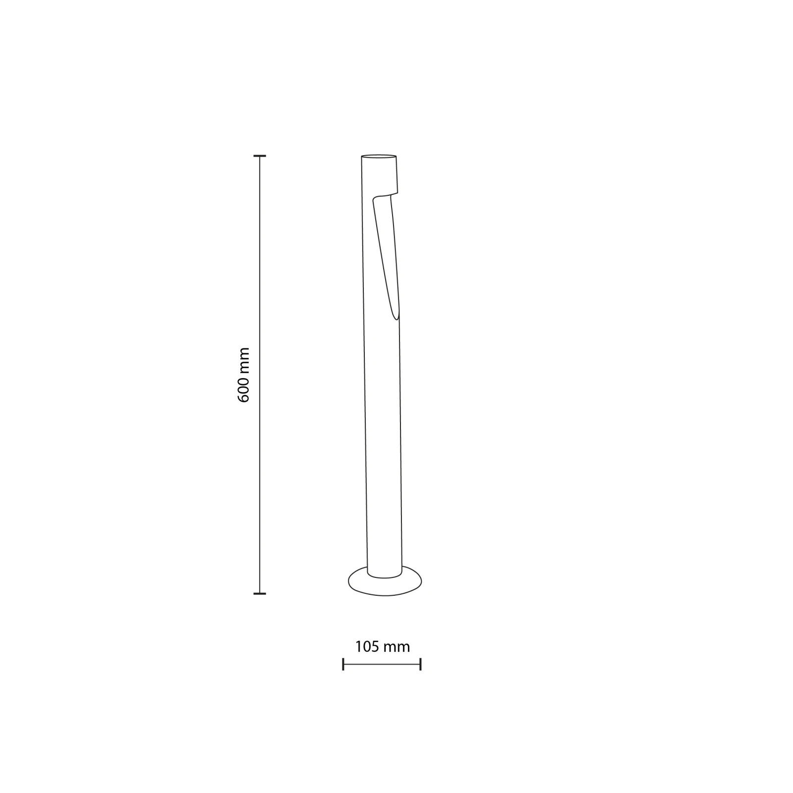 Outdoor floor lamp SENA M 5 W – cylindrical, anthracite, IP65