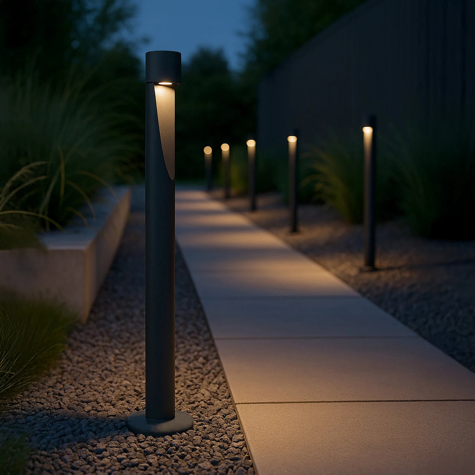 Outdoor floor lamp SENA M 5 W – cylindrical, anthracite, IP65