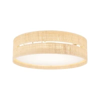 Ceiling light 4xE27 – round, beige, rattan shades - Image 3