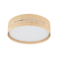 Ceiling light 4xE27 – round, beige, rattan shades - Image 2