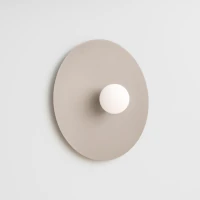 Sieninis šviestuvas 50 cm – apvalus, pilkai ruda, su G9 gaubtu - Nuotrauka 4