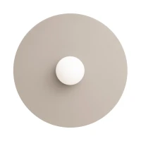 Sieninis šviestuvas 50 cm – apvalus, pilkai ruda, su G9 gaubtu - Nuotrauka 2