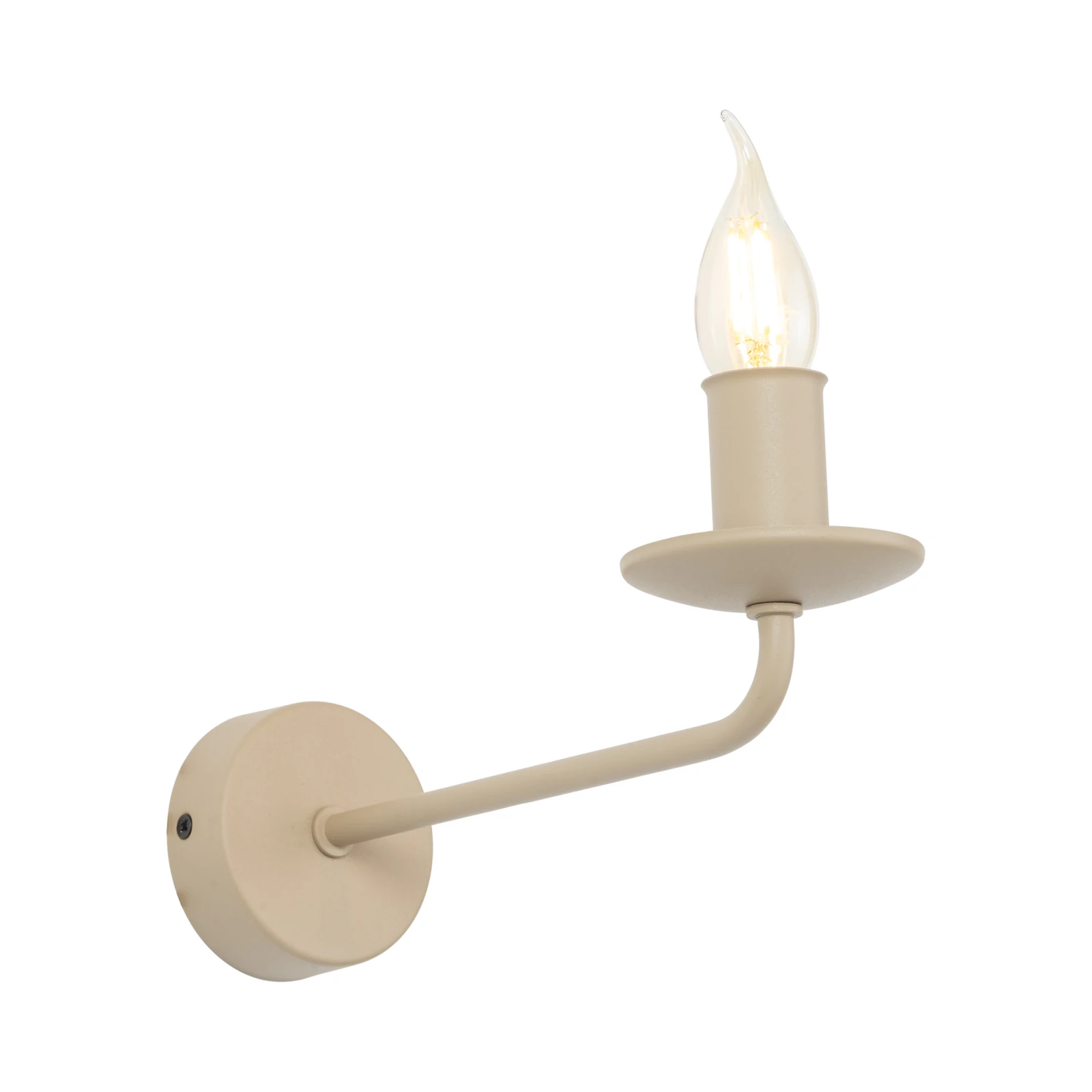 LIMAL wall light E14 – beige, candleholder style