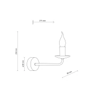 LIMAL wall light E14 – beige, candleholder style - Image 6