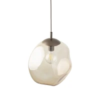 Pendant light LAVA L – brown glass shade, 1xE27 - Image 5