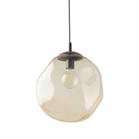 Pendant light LAVA L – brown glass shade, 1xE27 - Image 6