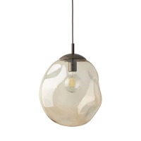 Pendant light LAVA L – brown glass shade, 1xE27 - Image 8