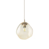 Pendant light LAVA M – beige glass shade, warm tone - Image 7