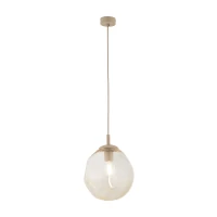 Pendant light LAVA M – beige glass shade, warm tone - Image 9