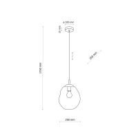 Pendant light LAVA M – beige glass shade, warm tone - Image 10