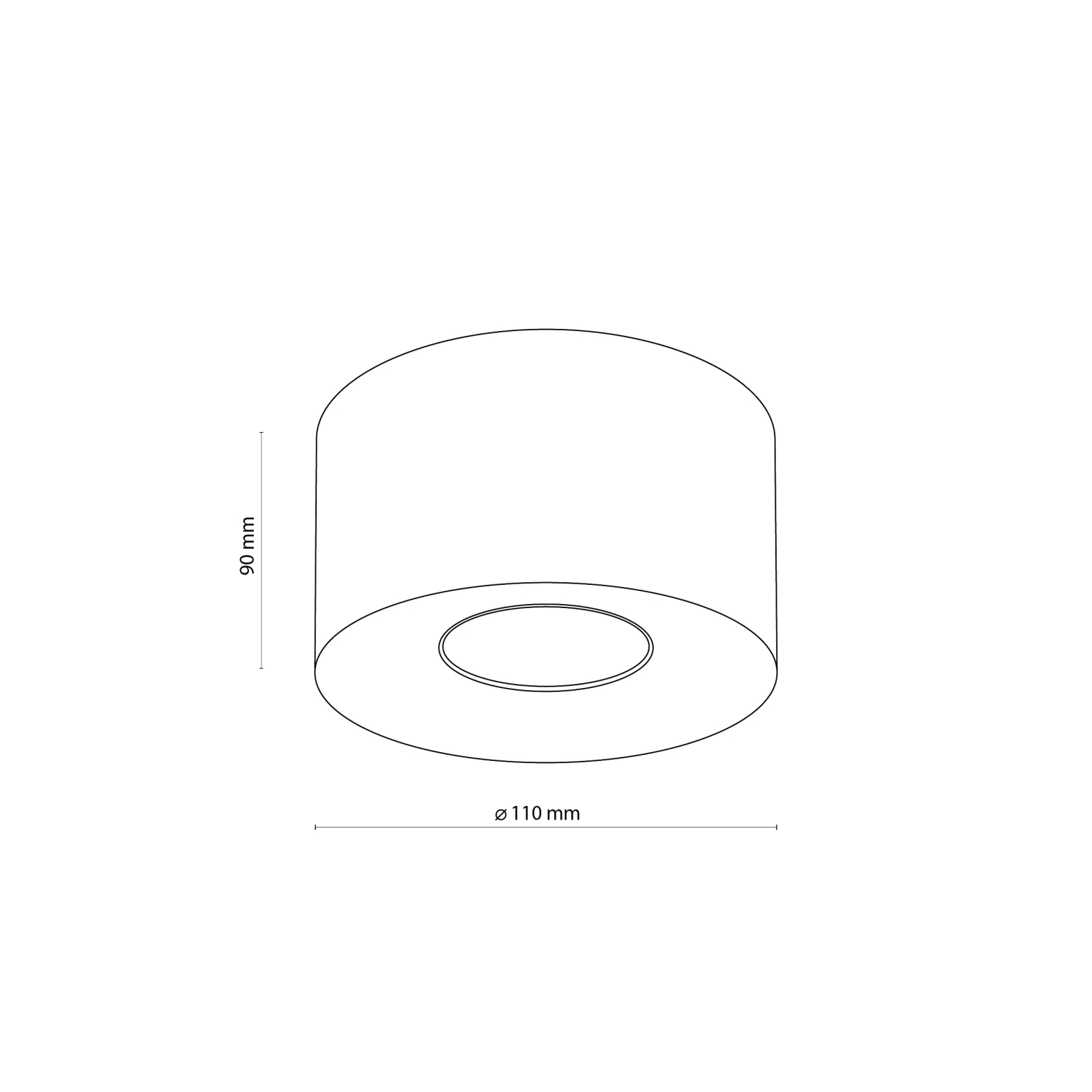Ceiling light ORION S – cylinder, brown, GU10