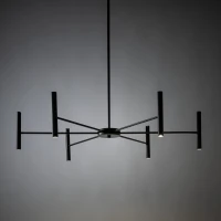 LED pendant light 30W – cylindrical, black, 3000K warm light - Image 4