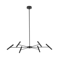 LED pendant light 30W – cylindrical, black, 3000K warm light - Image 2
