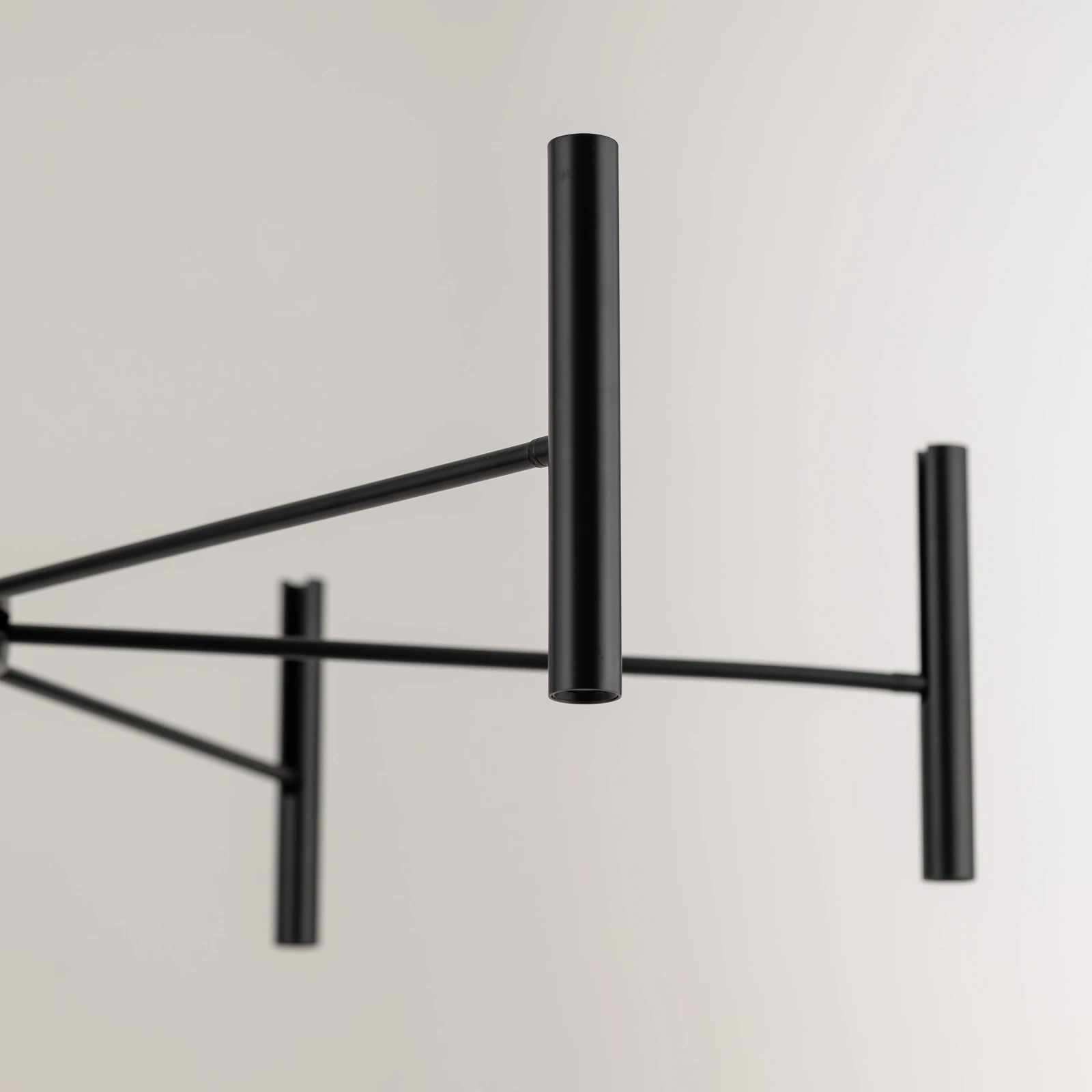 LED pendant light 30W – cylindrical, black, 3000K warm light
