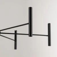LED pendant light 30W – cylindrical, black, 3000K warm light - Image 5