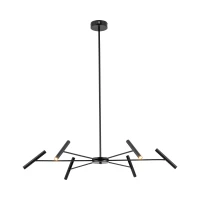 LED pendant light 30W – cylindrical, black, 3000K warm light - Image 7