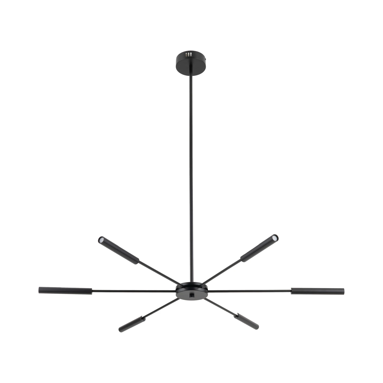 LED pendant light 30W – cylindrical, black, 3000K warm light