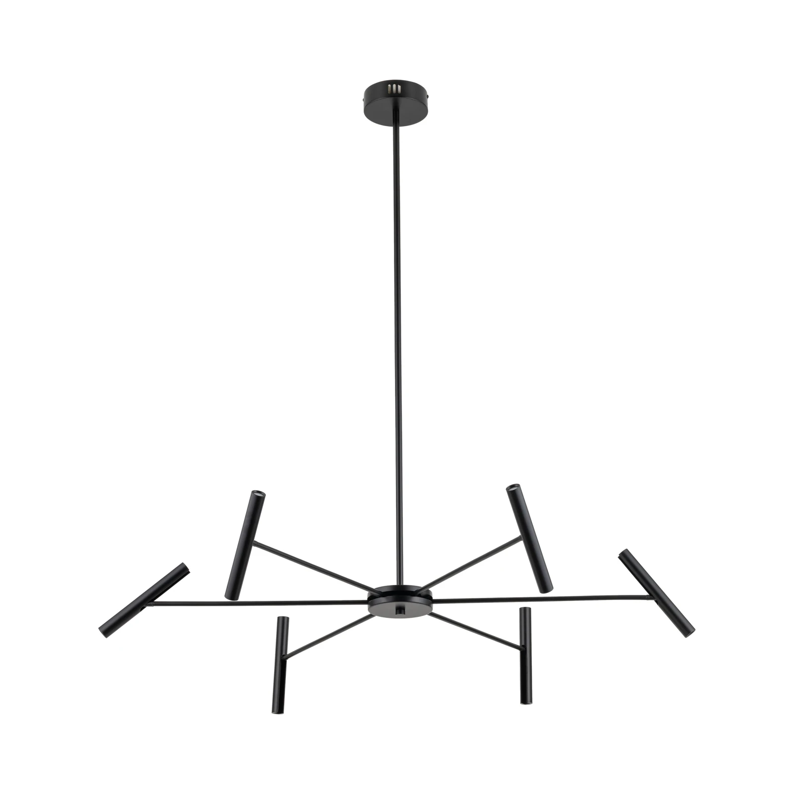 LED pendant light 30W – cylindrical, black, 3000K warm light