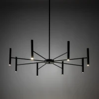 LED pendant light 40W – cylindrical, black, 3000K warm light - Image 3