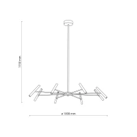 LED pendant light 40W – cylindrical, black, 3000K warm light - Image 13