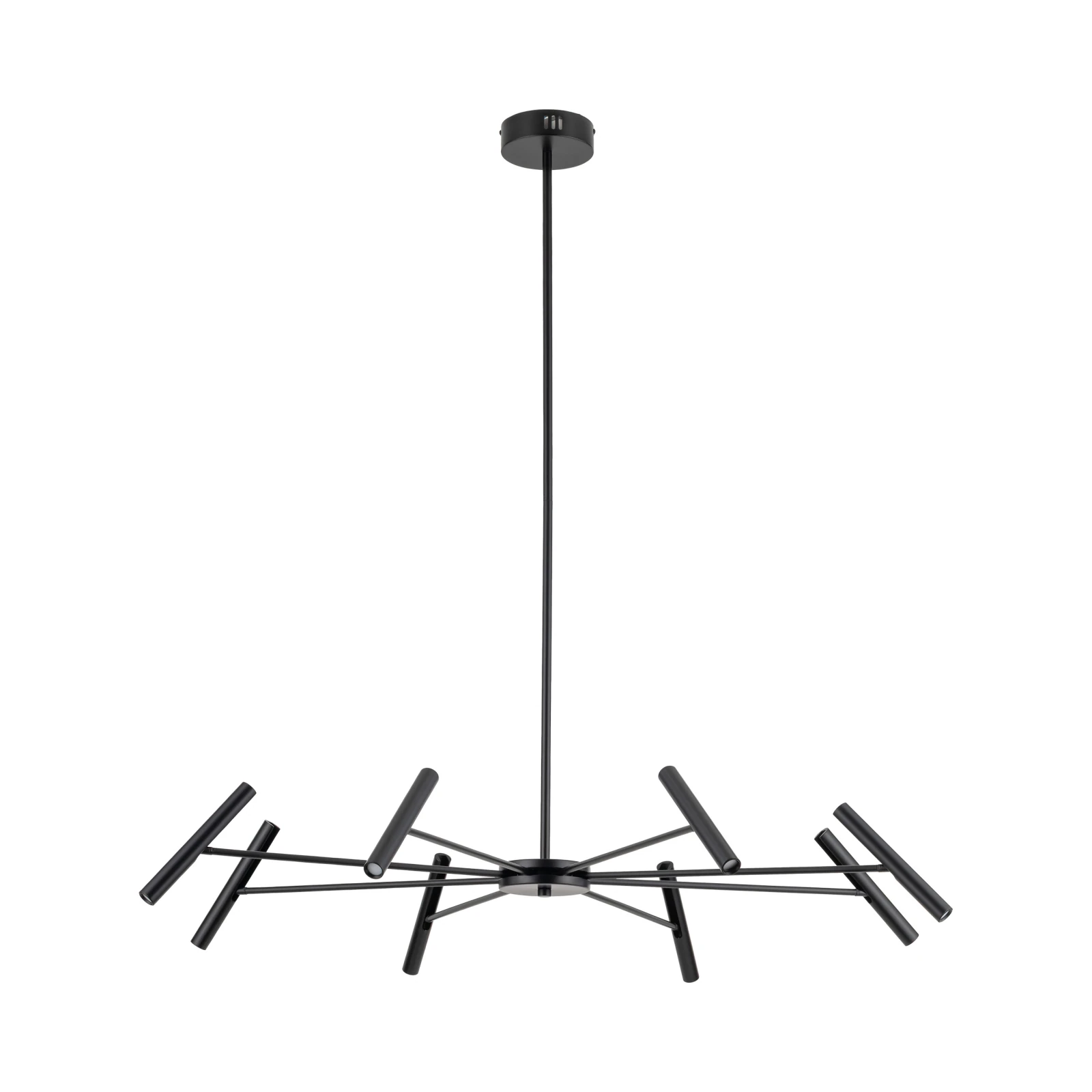 LED pendant light 40W – cylindrical, black, 3000K warm light