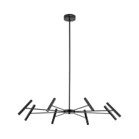 LED pendant light 40W – cylindrical, black, 3000K warm light - Image 2