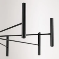 LED pendant light 40W – cylindrical, black, 3000K warm light - Image 6