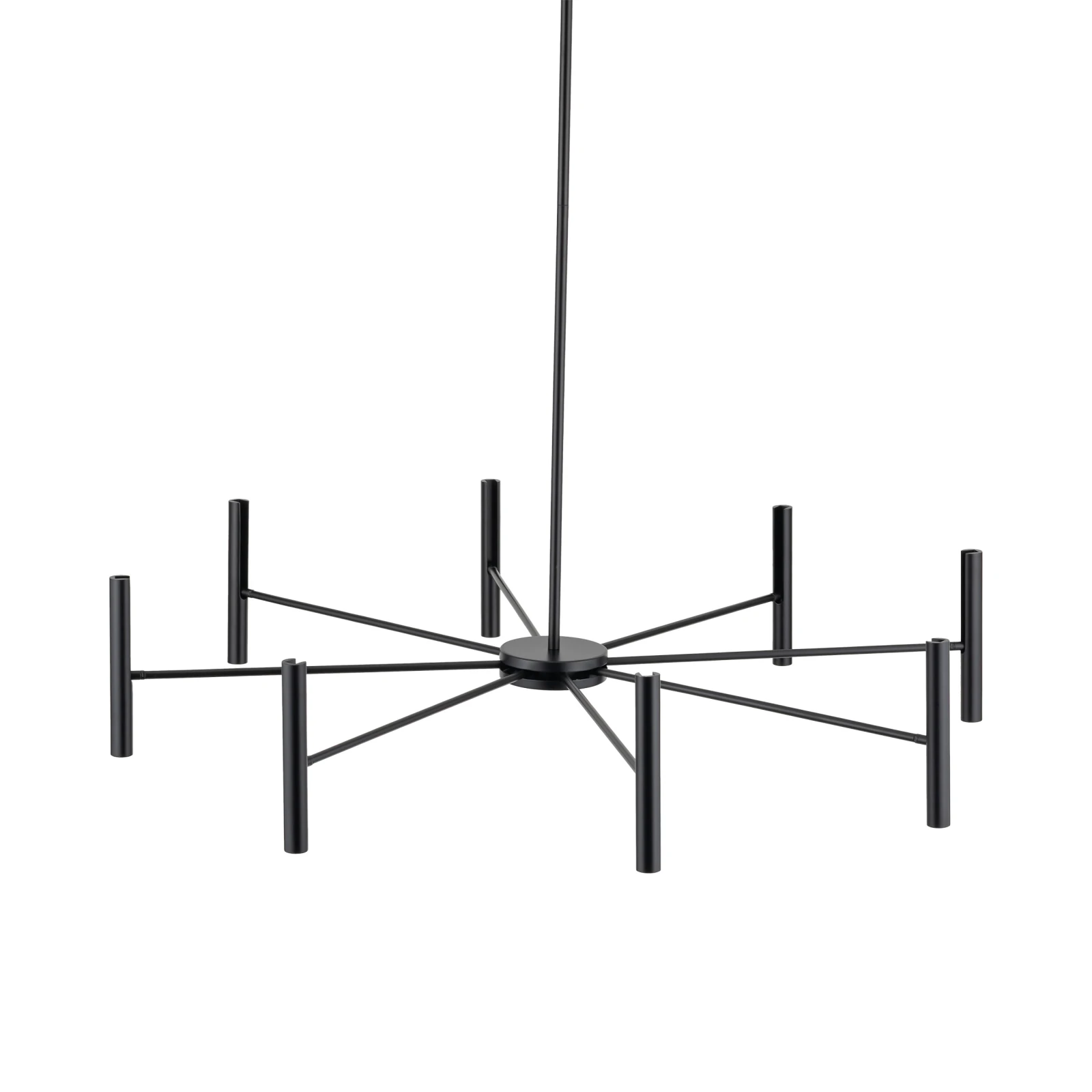 LED pendant light 40W – cylindrical, black, 3000K warm light