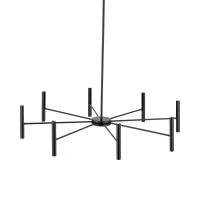 LED pendant light 40W – cylindrical, black, 3000K warm light - Image 7