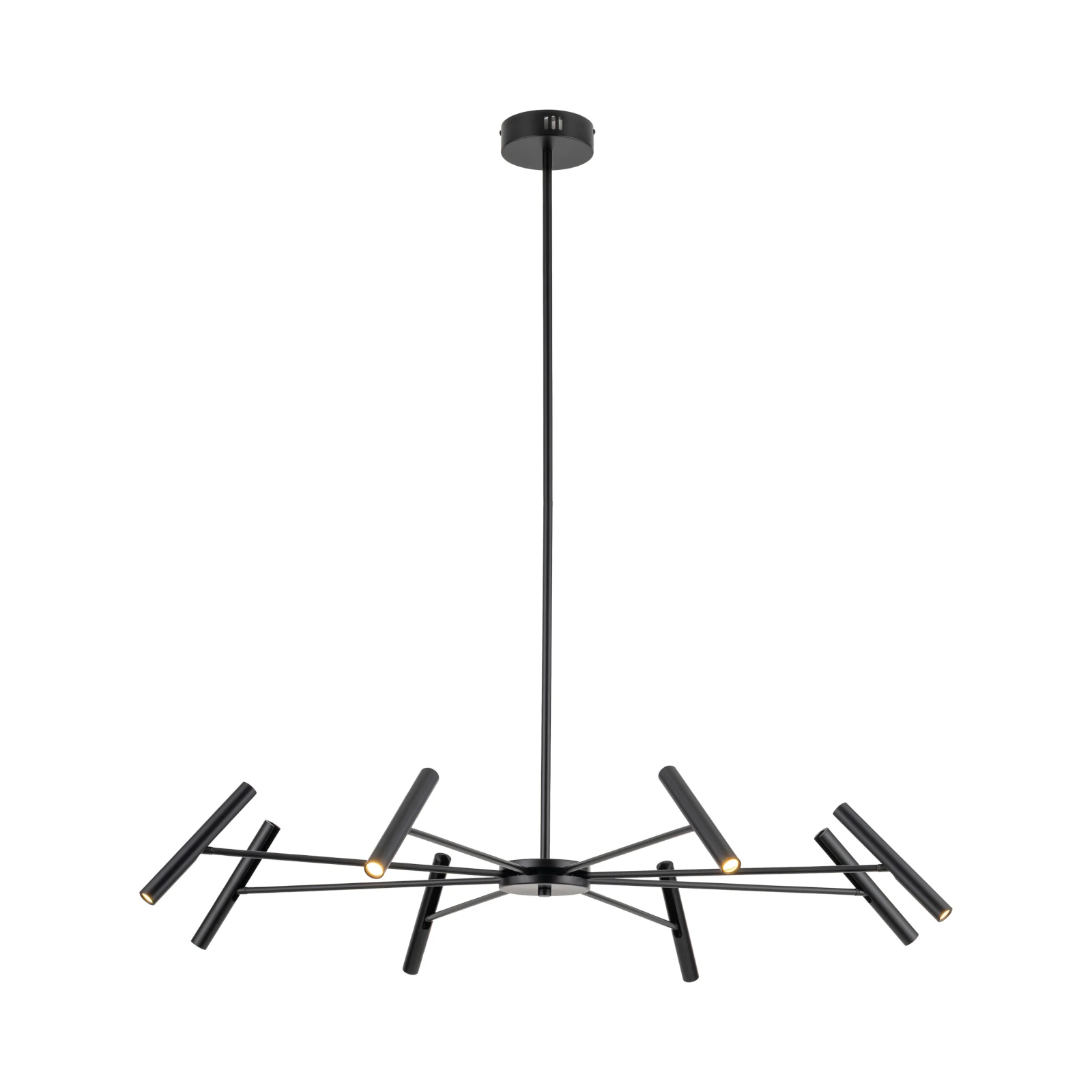 LED pendant light 40W – cylindrical, black, 3000K warm light