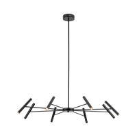 LED pendant light 40W – cylindrical, black, 3000K warm light - Image 8