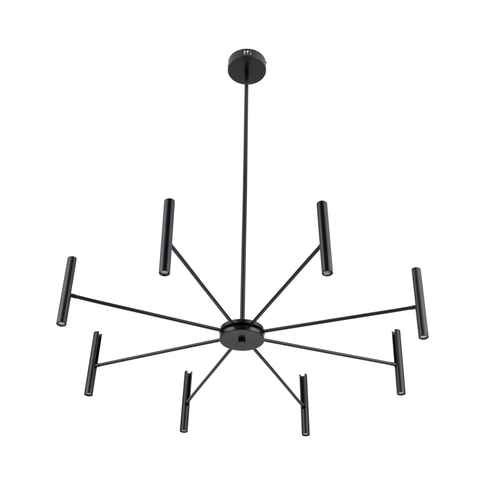 LED pendant light 40W – cylindrical, black, 3000K warm light