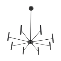 LED pendant light 40W – cylindrical, black, 3000K warm light - Image 9