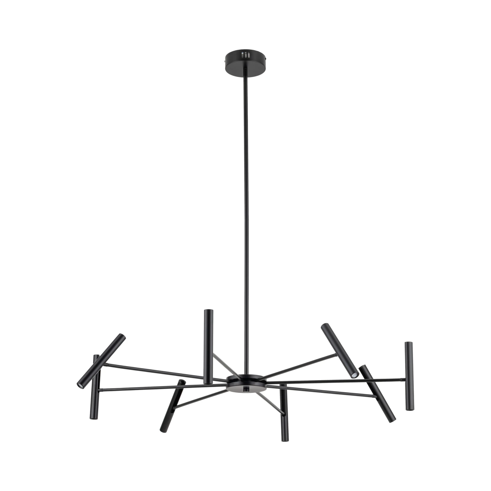 LED pendant light 40W – cylindrical, black, 3000K warm light