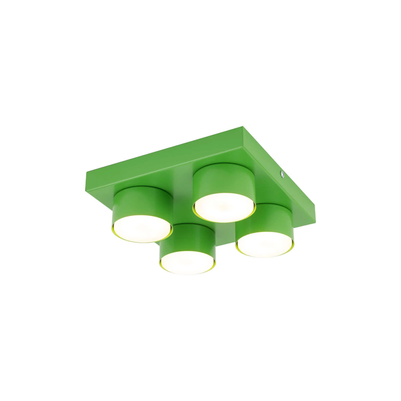 BRIX 4xGX53 ceiling light – green square block design