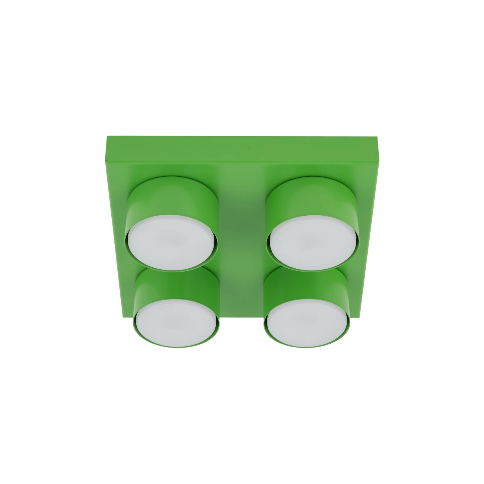 BRIX 4xGX53 ceiling light – green square block design