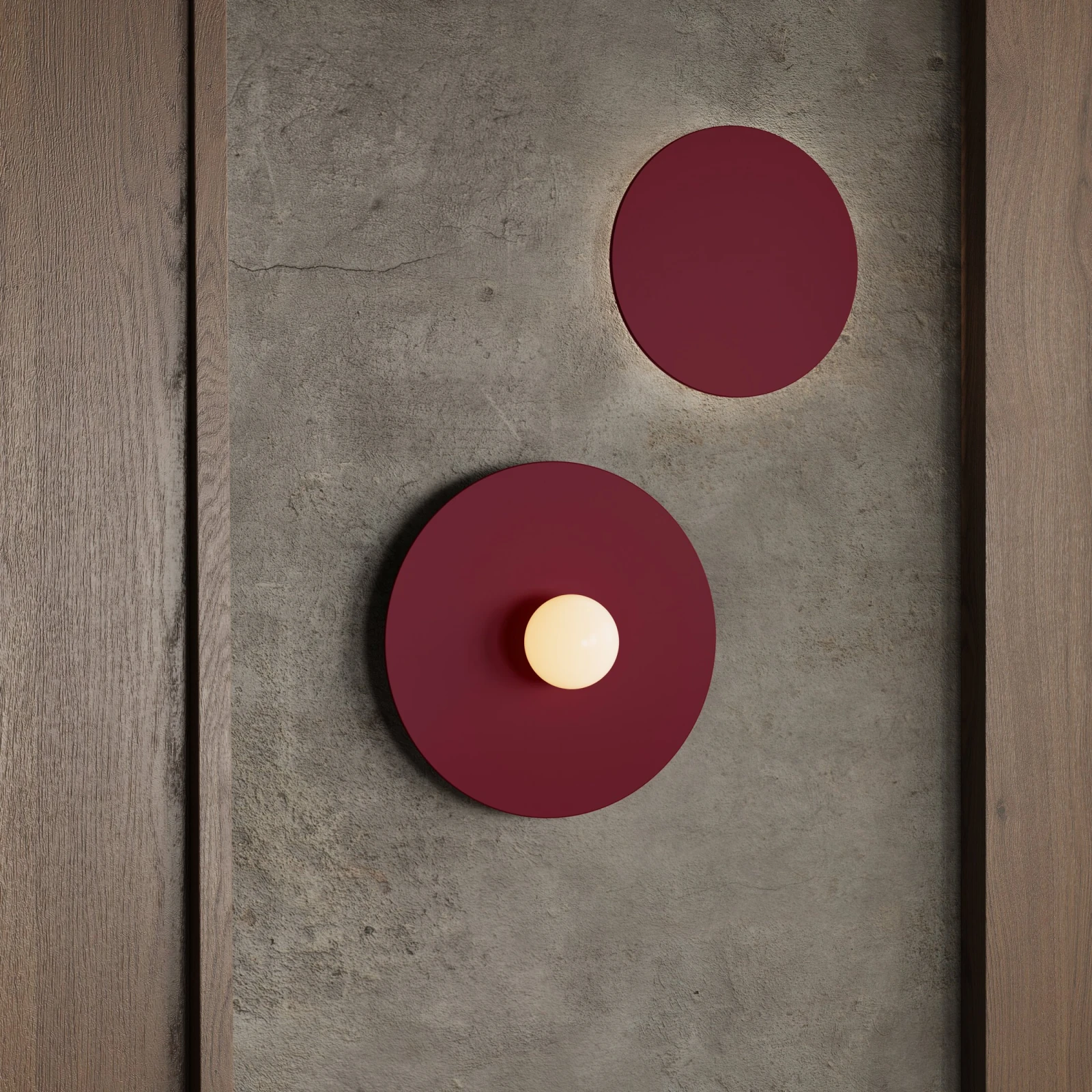 Wall lamp 50 cm – round, ultramarine, G9 glass globe