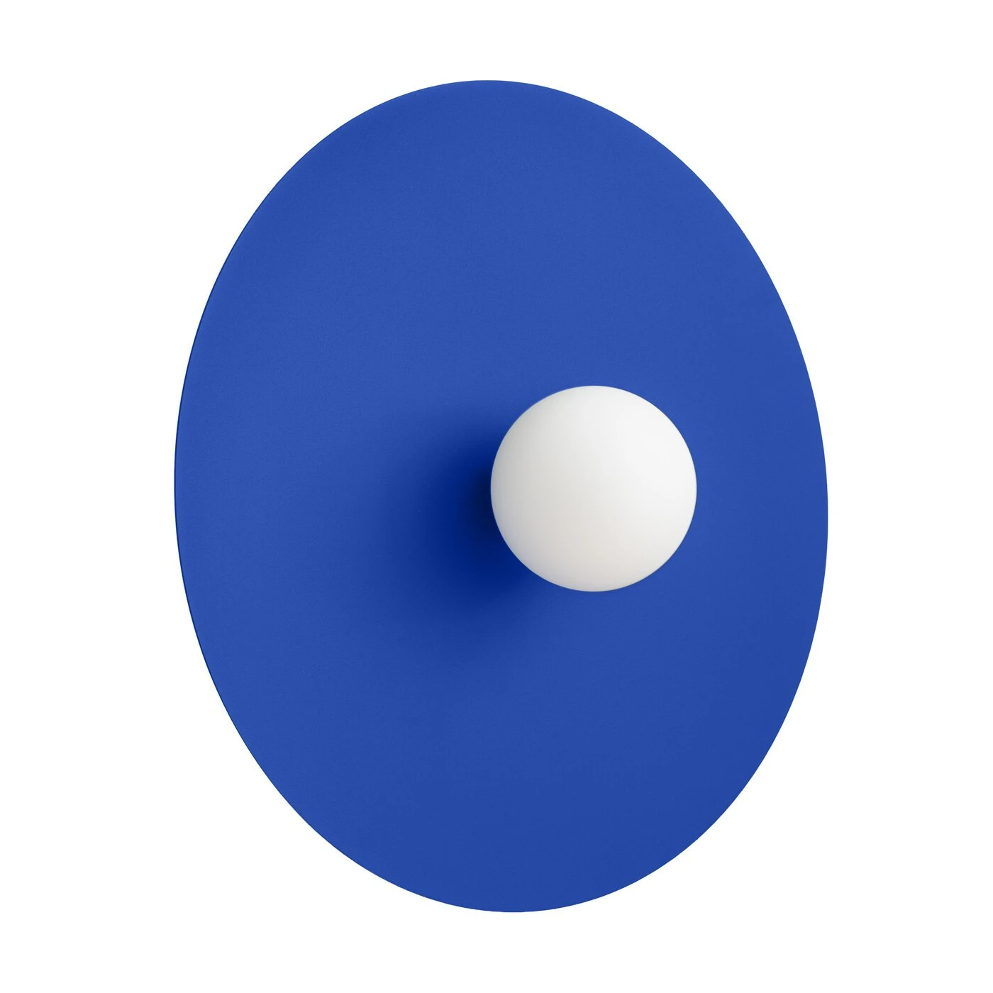 Wall lamp 50 cm – round, ultramarine, G9 glass globe