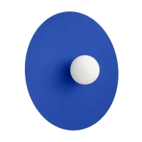 Wall lamp 50 cm – round, ultramarine, G9 glass globe - Image 3